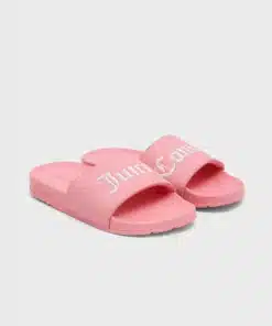 Juicy Couture Carmen Collegiate PU Slider Candy Pink