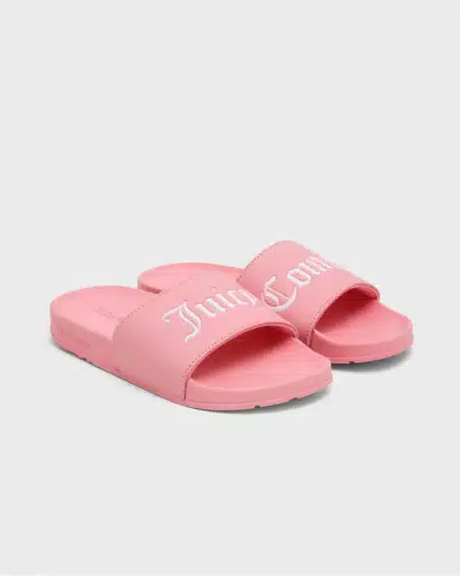 Juicy Couture Carmen Collegiate PU Slider Candy Pink
