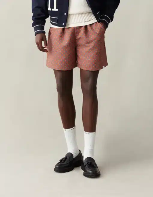 Les Deux Stan AOP Swim Shorts Terracotta/Pineapple