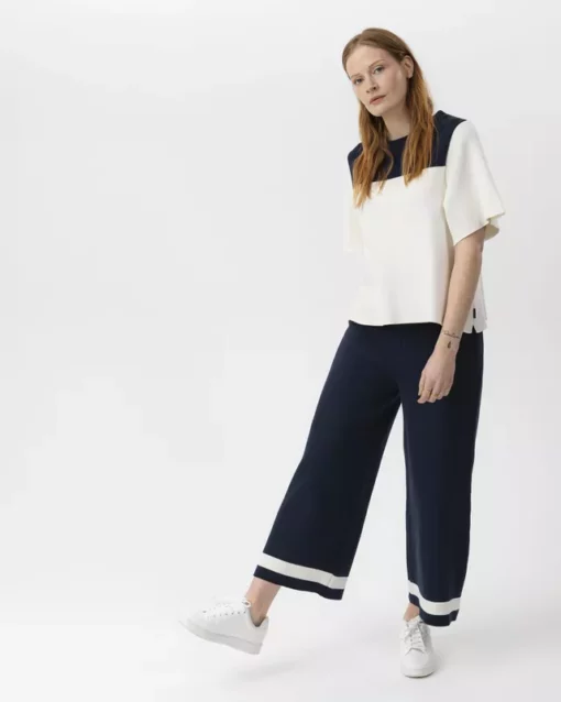 Holebrook Nadja Pants Navy/Offwhite