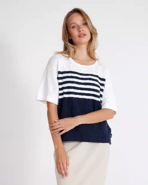 Holebrook Isabella Tee Navy/White