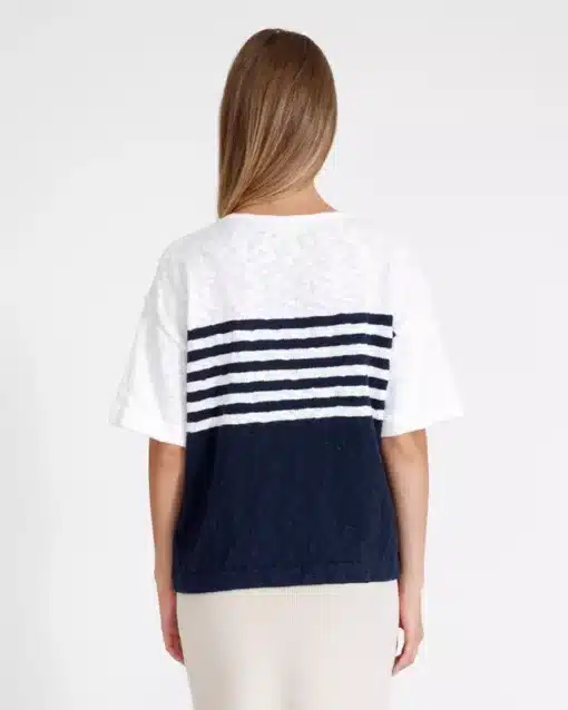 Holebrook Isabella Tee Navy/White