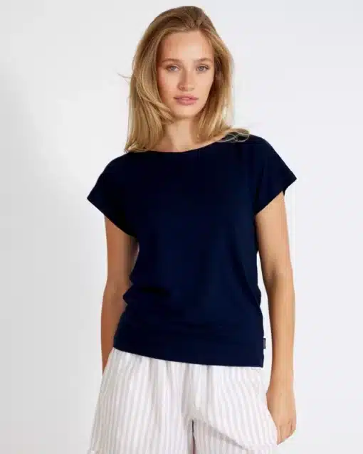 Holebrook Asta Capsleeve Top Navy