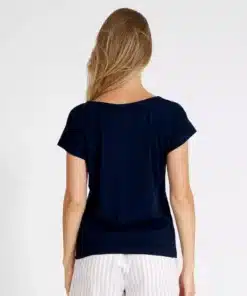 Holebrook Asta Capsleeve Top Navy