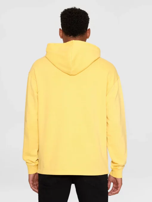 Knowledge Cotton Apparel Loose Fit Hood Misted Yellow