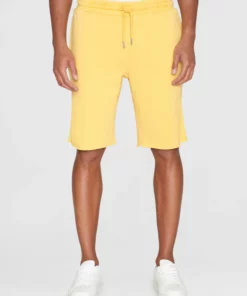 Knowledge Cotton Apparel Birch Sweat Shorts Misted Yellow