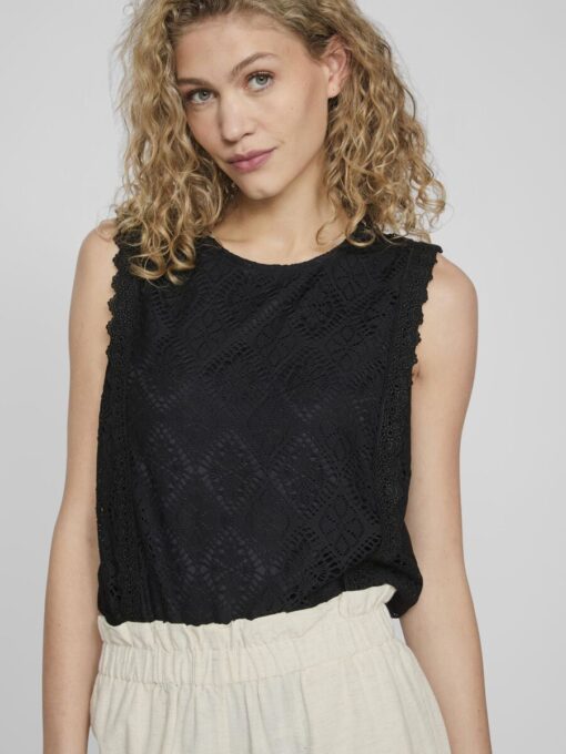 Vila Susanni Top Black Beauty