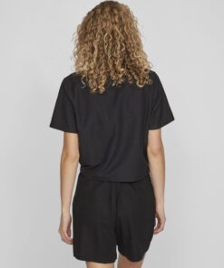Vila Prisilla Knot Shirt Black