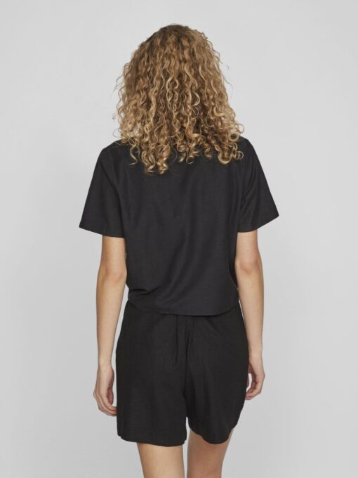 Vila Prisilla Knot Shirt Black