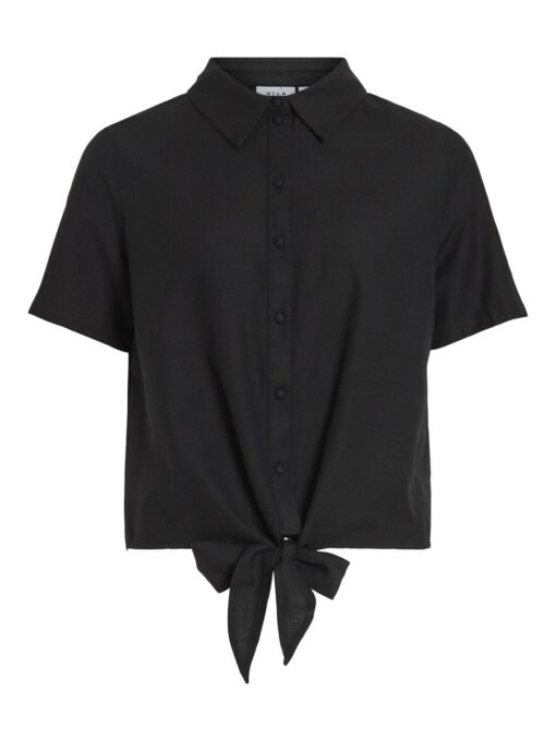 Vila Prisilla Knot Shirt Black