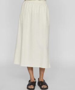 Vila Prisilla Midi Skirt Super Light Natural Melan