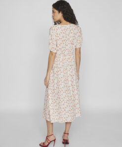 VilaSuna V-neck Midi Dress Cloud Dancer