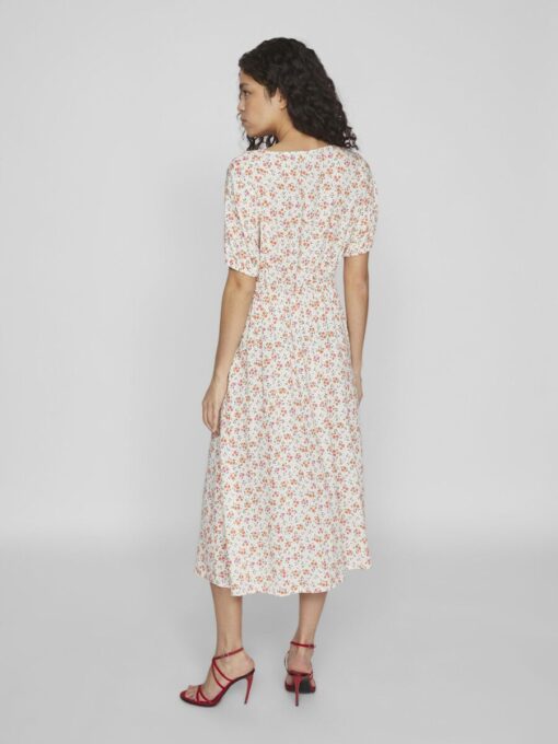 VilaSuna V-neck Midi Dress Cloud Dancer