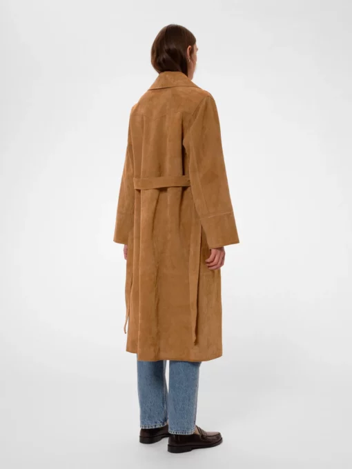 Nudie Jeans Ilse Suede Coat Tobacco