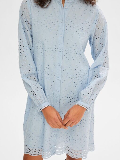 Selected Femme Tatiana Embroidered Dress Cashmere Blue