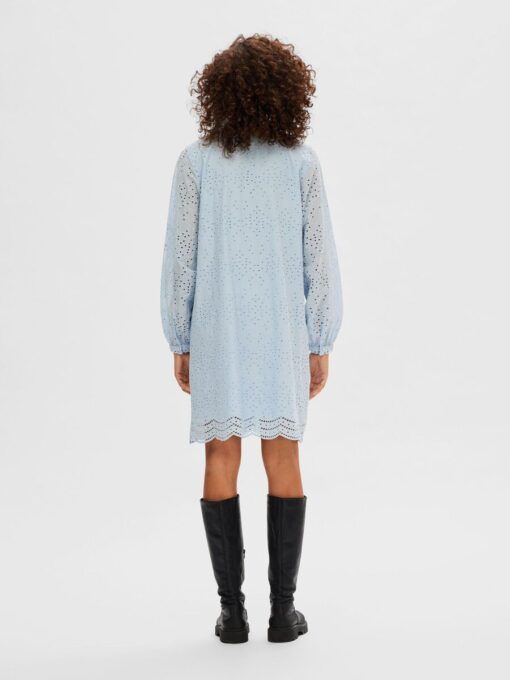 Selected Femme Tatiana Embroidered Dress Cashmere Blue