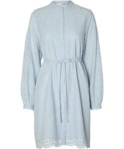 Selected Femme Tatiana Embroidered Dress Cashmere Blue