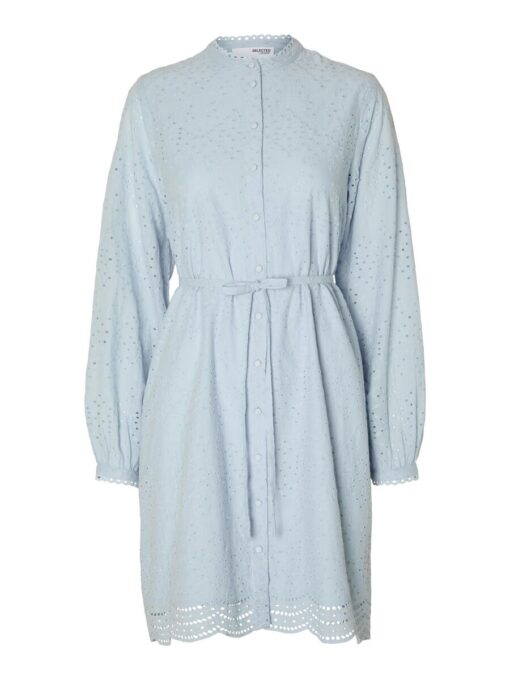 Selected Femme Tatiana Embroidered Dress Cashmere Blue