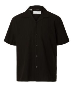 Selected Homme Relax New-Linen Resort Shirt Black