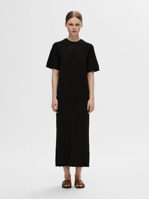 Selected Femme 2/4 Knit Dress Black