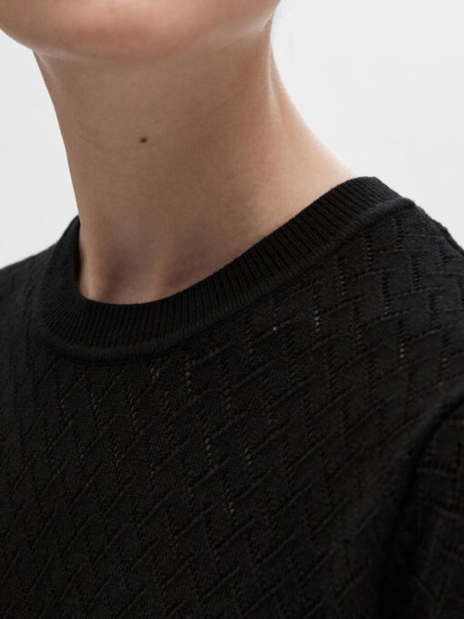 Selected Femme 2/4 Knit Dress Black