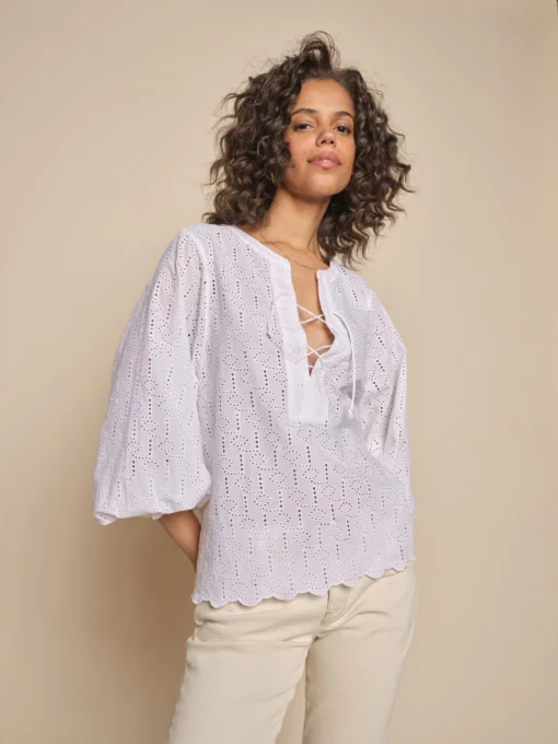 Mos Mosh Anglaise Tie Blouse