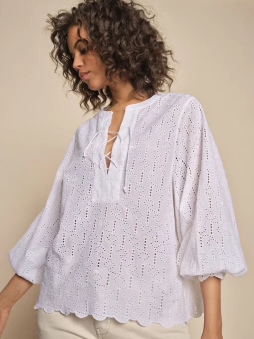 Mos Mosh Anglaise Tie Blouse