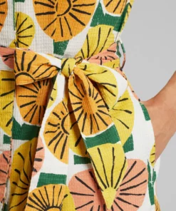 Dedicated Shirt Dress Orrefors Dandelions Oat White