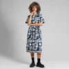 Dedicated Shirt Dress Orrefors Seagulls Majolica Blue