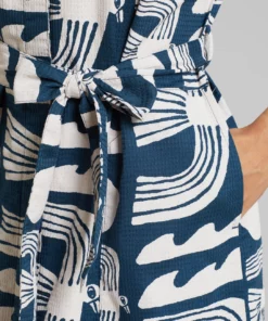 Dedicated Shirt Dress Orrefors Seagulls Majolica Blue