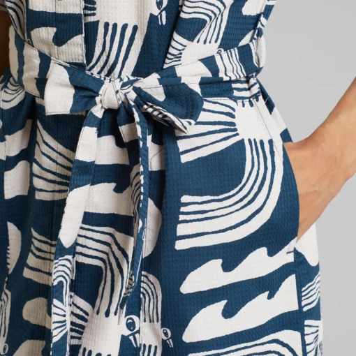 Dedicated Shirt Dress Orrefors Seagulls Majolica Blue