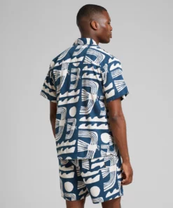 Dedicated Shirt Marstrand Seagulls Majolica Blue