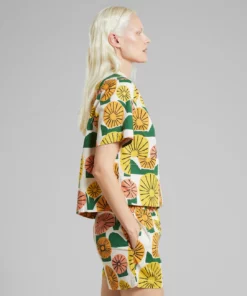 Dedicated Shirt Valje Dandelions Oat White