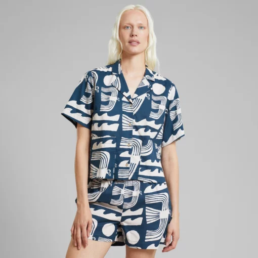 Dedicated Shirt Valje Seagulls Majolica Blue