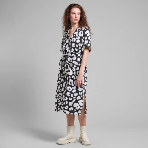 Dedicated Dress Kallvik Painted Leopard Black