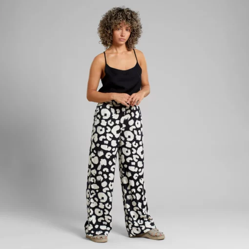 Dedicated Pants Ale Painted Leopard Black