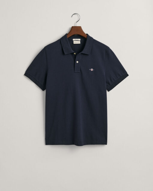 Gant Regular Fit Pique Polo Evening Blue