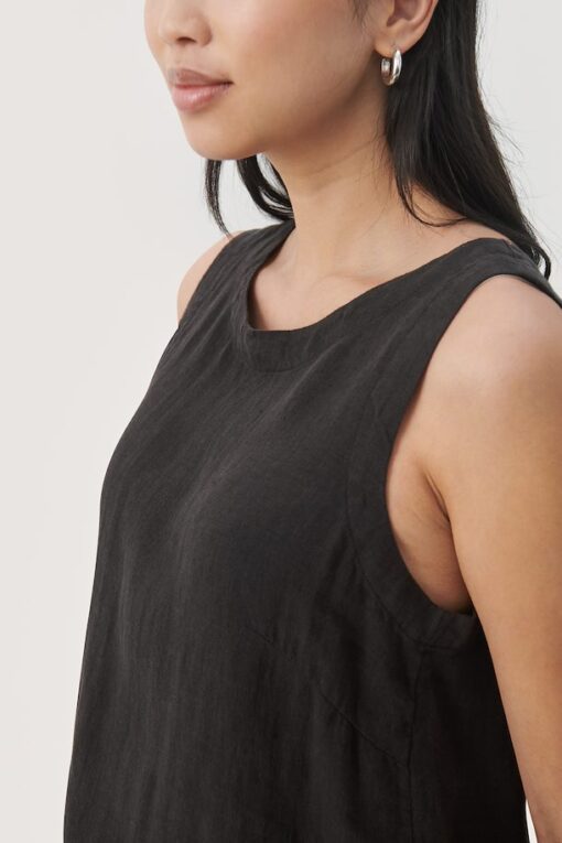 Part Two Gerlinde Linen Top Black