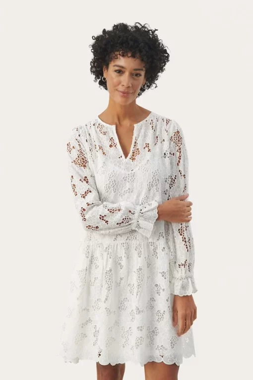 Part Two Lay Dress Bright White