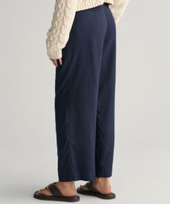 Gant Woman Tie Waist Pants Evening Blue