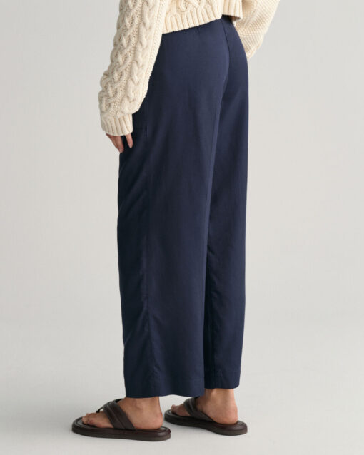 Gant Woman Tie Waist Pants Evening Blue