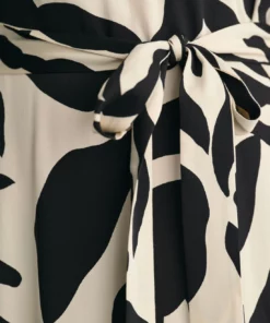 Gant Woman Palm Print Dress Soft Oat