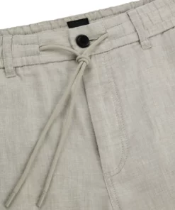 Boss Tailored Linen Shorts Light Beige