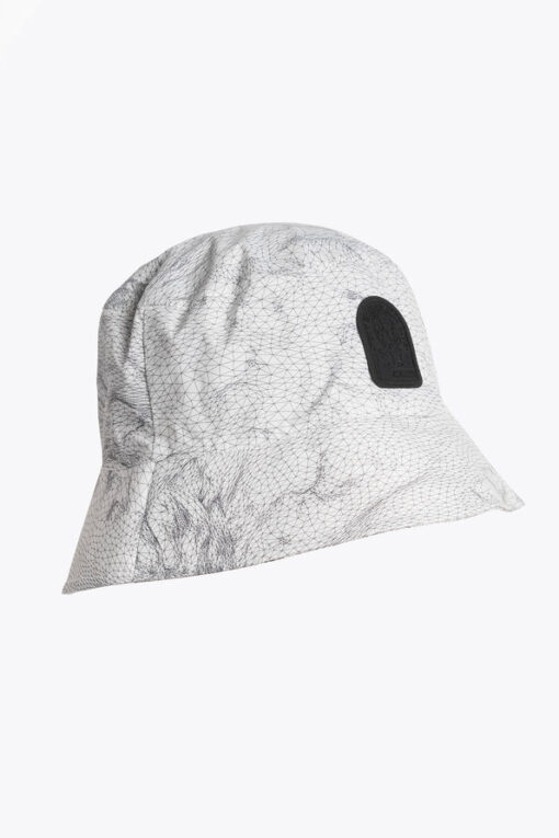 Parajumpers Wire Bucket Hat White Wireframe Print