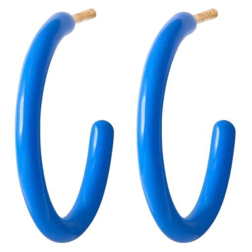 LULU Copenhagen Color Hoops Medium Pair Blue