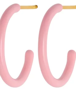 LULU Copenhagen Color Hoops Medium Pair Light Pink