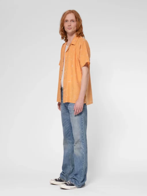 Nudie Jeans Arvid 50s Hawaii Shirt Ochre