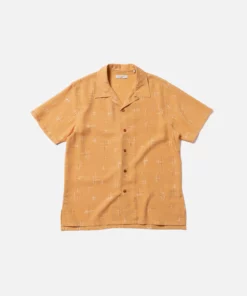 Nudie Jeans Arvid 50s Hawaii Shirt Ochre