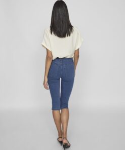 Vila Jeggy Ana Capri Leggins Medium Blue Denim