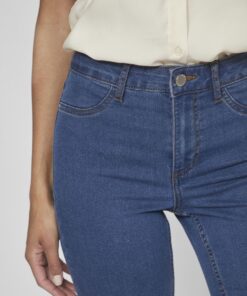 Vila Jeggy Ana Capri Leggins Medium Blue Denim
